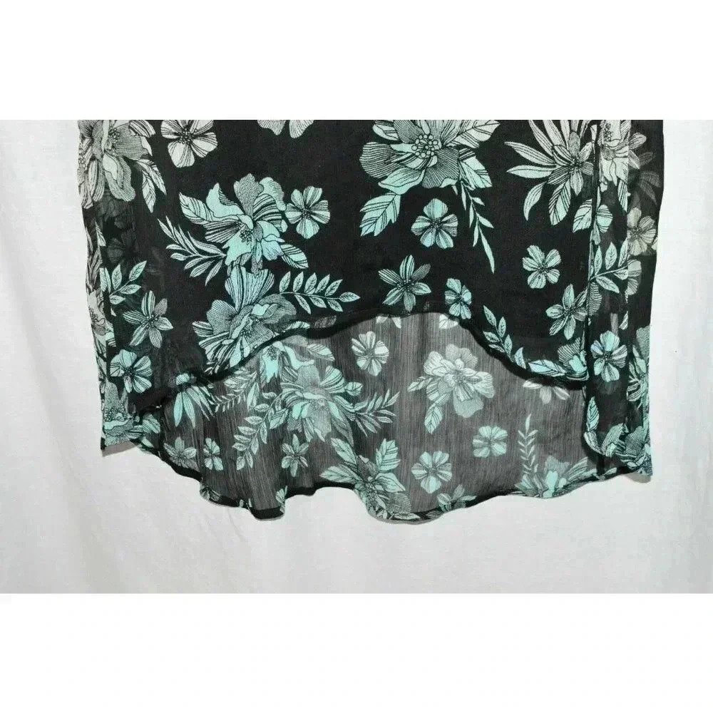 Jessica Simpson Maternity Black Floral Tank Blouse - Picture 2 of 6